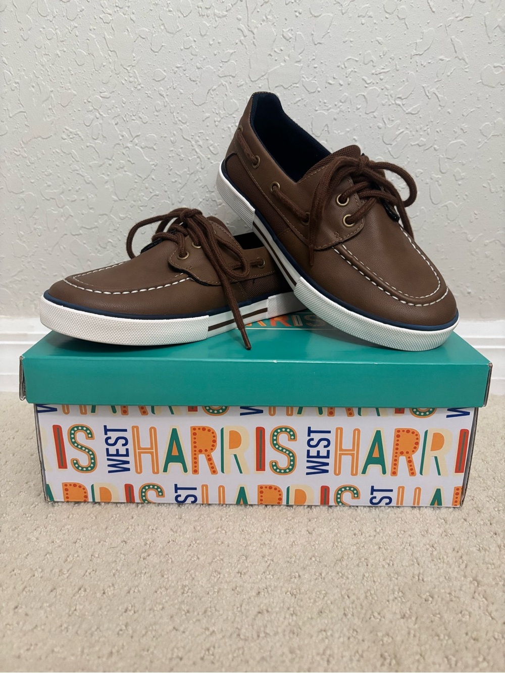 West Harris Sully Little/Big Kid Boys' Boat Dress Shoe – Brown Size 2M